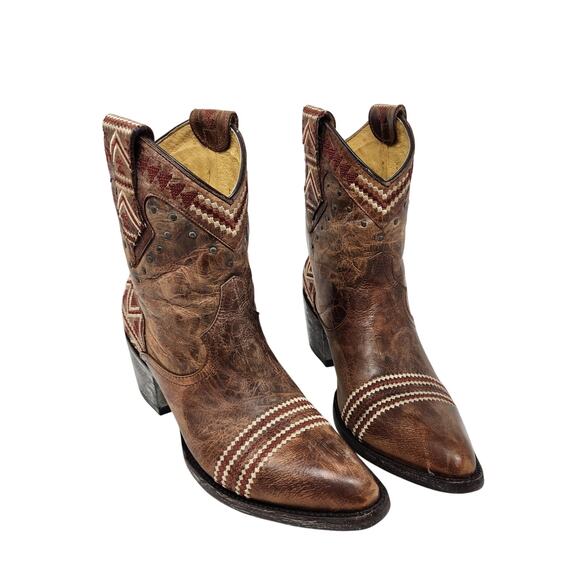 Old Gringo Alexa Leather Embroidered Studded Cowgirl Boots Western Size 7.5 - Picture 1 of 11